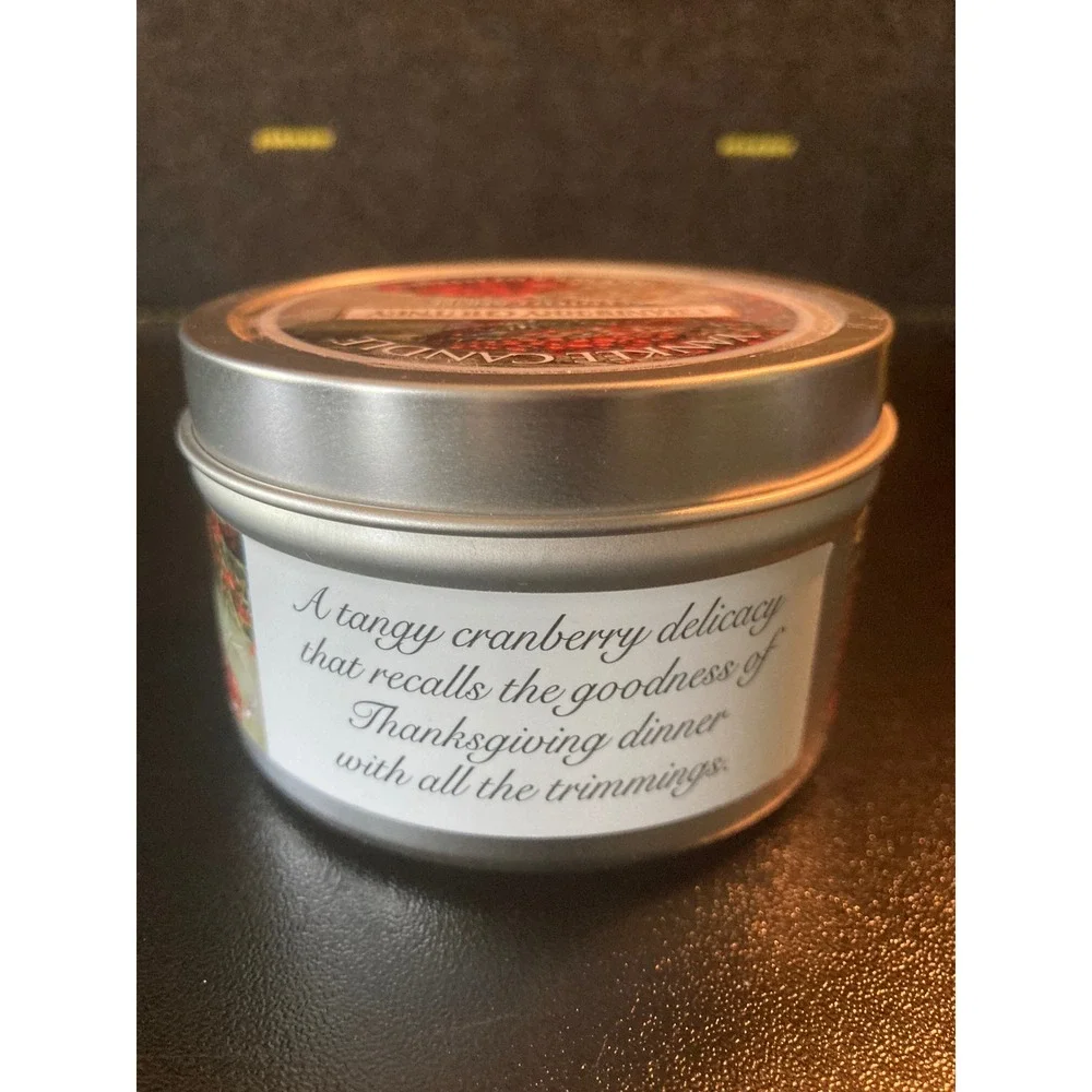 Yankee Candle Cranberry Chutney 4 oz Travel Tin Scented Candle‎ Red Wax Holiday